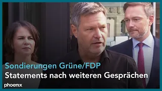 Vorsondierungen: Statements von FDP & Grünen nach Treffen