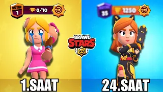 24 SAAT BOYUNCA PİPER OYNADIM! KAÇ KUPA KASTIM? Brawl Stars