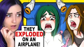 My Implants EXPLODED On An Airplane!! | Reacting to TRUE Animated Story