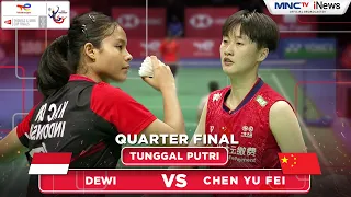 INA Vs CHN - Tunggal Putri : KOMANG AYU CAHYA DEWI VS CHEN YU FEI | UBER CUP 2022