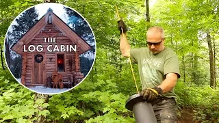 Chimney Cleaning and Stone Hearth at the Log Cabin