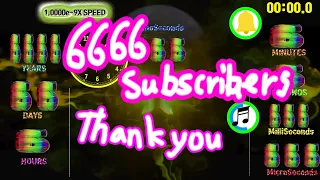 6666 years 66 days 6 hours 6 minutes 6 seconds 666 milli 666micro 666 nano timer countdown alarm🔔