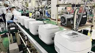 The process of mass producing the world's most expensive rice cooker.A Japanese rice cooker factory.