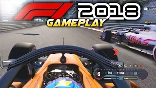 F1 2018 Exclusive Gameplay: Race & Crash at MONACO with Fernando Alonso! (F1 2018 Game McLaren)