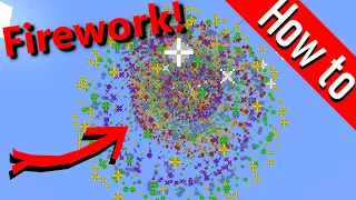 Minecraft: How to Make a Rainbow Color Changing Firework - Tutorial