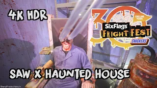 NEW Saw X Haunted House Walkthrough | Fright Fest Six Flags Magic Mountain