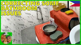FOREIGNER BUILDING A CHEAP HOUSE IN THE PHILIPPINES - CORRECTING BATHROOM ISSUES - THE GARCIA FAMILY