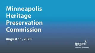 August 11, 2020 Heritage Preservation Commission