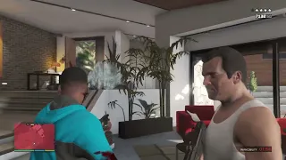 Grand Theft Auto V Five-star police fight rampage again at Franklins house again!