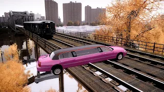 GTA 4 WINTER CRASH TEST OF REAL CARS  WINTER MOOD (WINTER CRASH TEST #52)