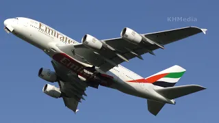 Airbus A380 Emirates посадка и взлёт