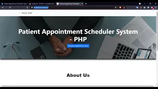Patient Appointment Scheduler System using PHP DEMO
