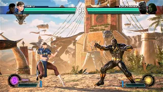 Chun-Li & Ryu vs Black Panther & Gamora (Hardest AI) - Marvel vs Capcom: Infinite