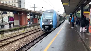 Transilien L SNCF - Passage sans arrêt d'une Z50000 à Suresnes Mont Valérien