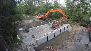 ACI Time Lapse Install Box Culvert in 4 days