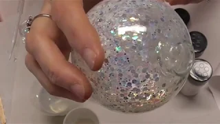 Step by step glitter ornament tutorial