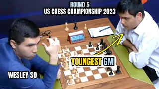 US CHESS CHAMPIONSHIP 2023 | Wesley So (2769) VS. Abhimanyu Mishra (2591) | ROUND 5