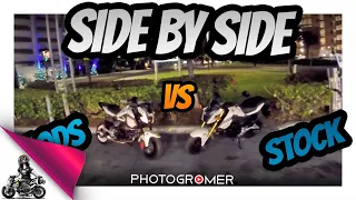 2017 Honda Grom Side by Side Stock vs Mods