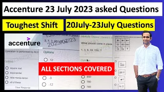 Accenture 23 July 2023 Tough Questions asked | Accenture 23 July Complete Paper Solution