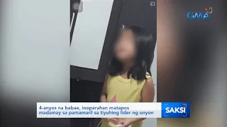 4-anyos na babae, inoperahan matapos madamay sa pamamaril sa tiyuhing lider ng unyon | Saksi