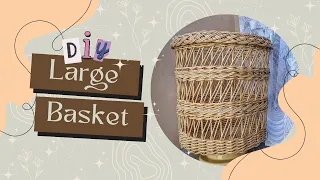 Recycle Newspaper - Large Basket | Waste Material Craft | Paper Weaving | Wicker Craft | DIY Storage