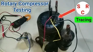 Testing rotary compressor full and trace (C,R,S) in Urdu Hindi