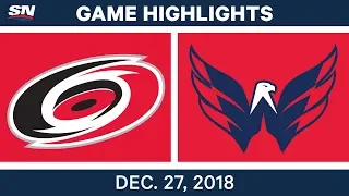 NHL Highlights | Hurricanes vs. Capitals - Dec 27, 2018