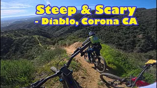 Steep & Scary Trail - Diablo in Corona, CA #emtb #downhill #insta360 #mountainbike