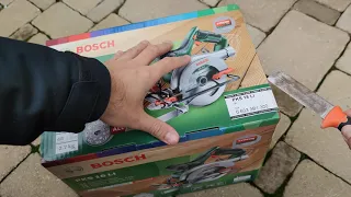 Unpacking / unboxing cordless circular saw Bosch PKS 18 LI 06033B1300