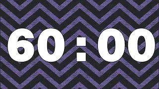 60:00 Purple Chevron Chalkboard Countdown Timer