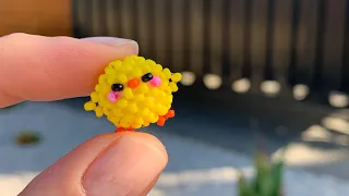 Tutorial. How to make a beaded chicken. Mini amigurumi