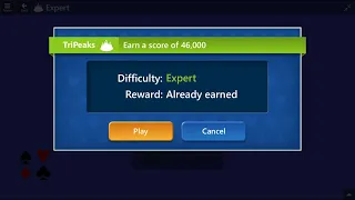 Microsoft Solitaire Collection | TriPeaks - Expert | November 15, 2017 | Daily Challenges