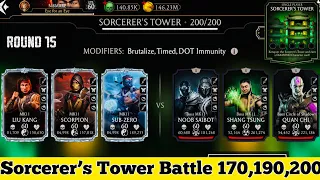 Sorcerers Tower Boss Battle 200 & 170,190 Fight + Reward MK Mobile