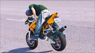 GTA 5 Crazy Motorcycle Crashes Episode 15 (Euphoria Physics Showcase)