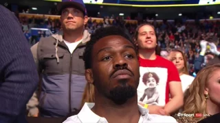 Jon Jones No Reaction to Cormier vs Johnson (UFC 210) HILARIOUS