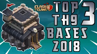 NEW TOP 3 TOWN HALL 9 FARMING/TROPHY BASES 2018! TH9 HYBRID DARK BASE UPDATE!! - CLASH OF CLANS(COC)