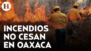 Pobladores en Oaxaca piden ayuda para apagar incendios activos desde el fin de semana