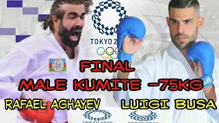 FINAL RAFAEL AGHAYEV VS LUIGI BUSA TOKYO 2020 OLYMPICS KARATE | MALE KUMITE -75KG