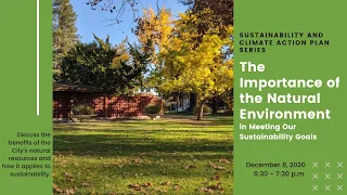 S/CAP Webinar Series: The Importance of the Natural Environment – December 8, 2020