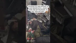 Drunk Russian soldier captured!!