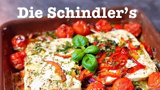 Gebackener Feta Schafskäse mit Tomaten - Original Griechisches Rezept