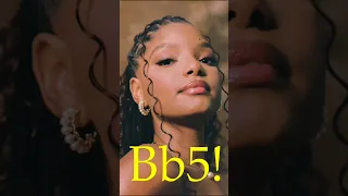 Halle Bailey's Ascending Scale in 'Angel' (Bb5) #soprano #hallebailey #2023 #song #shorts #short
