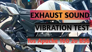 TVS APACHE RTR 160 2v bs6 Sound || Exhaust sound Vibration Test 👍 || in 2021