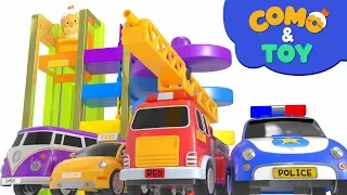 Como | Parking lot game | Learn colors and words | Cartoon video for kids | Como Kids TV