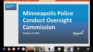 October 12, 2021 Police Conduct Oversight Commission