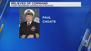 Navy commander fired due to "loss of confidence"