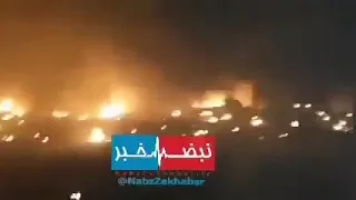 Первые секунды после падения украинского «Боинга» в Иране, Тегеран