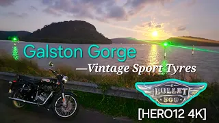 ROYAL ENFIELD BULLET 500 | NEW VINTAGE SPORT TYRES RIDE UP THE GORGE