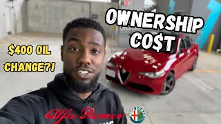 Alfa Romeo Giulia 2.0T Ownership/Maintenance COSTS! $400 Oil Change?!