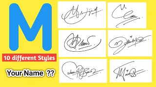 ✔️ 10 Different Styles Of [ M Signature ] | M Signature Styles | M Signature